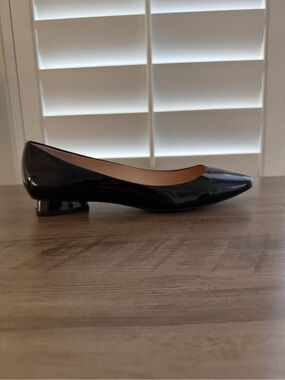Kate Spade New York Black Patent Leather Fallyn Skimmer Flat Size 9M